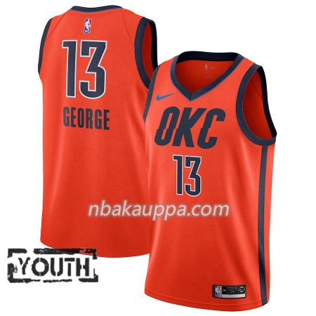 Oklahoma City Thunder Paul George 13 2018-19 Nike Oranssi Pelipaidat Swingman - Lasten